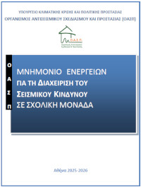 Μνημόνιο Ενεργειών για τη Διαχείριση του Σεισμικού Κινδύνου
